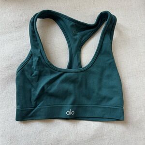 ALO Yoga Deep Teal Sports Bra
